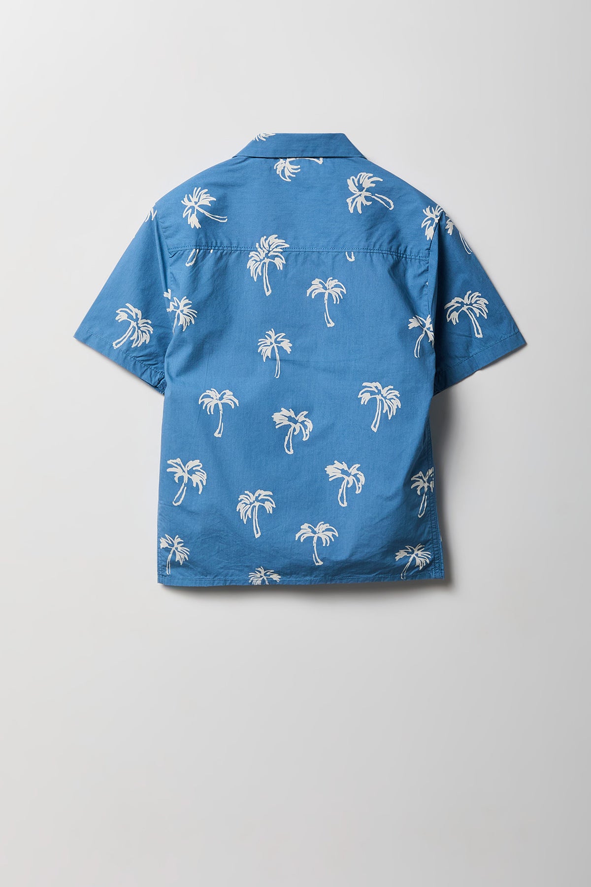 Alt View 2. Boys Printed Poplin Button-Up Top - Dark Blue