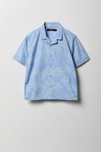 Boys Printed Poplin Button-Up Top