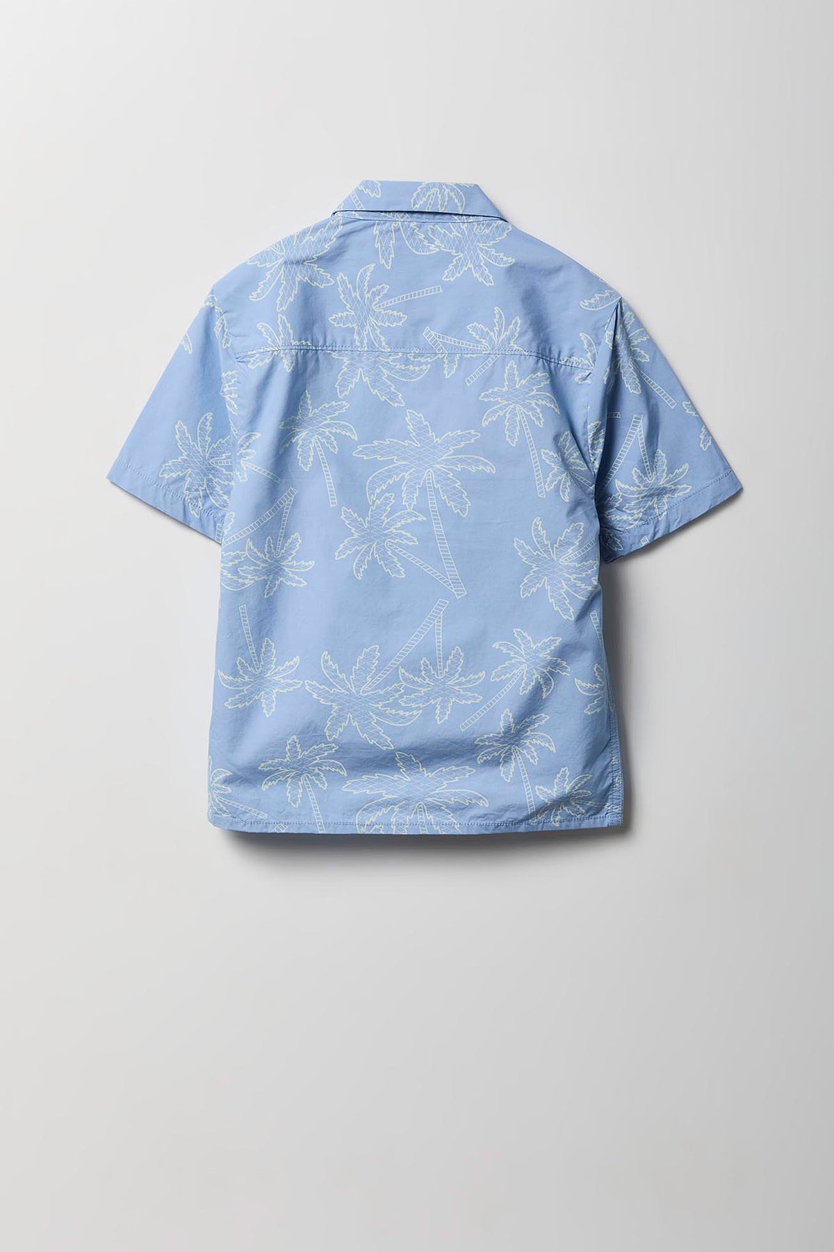 Alt View 2. Boys Printed Poplin Button-Up Top - Light Blue