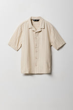 Boys Linen-Blend Button-Up Top