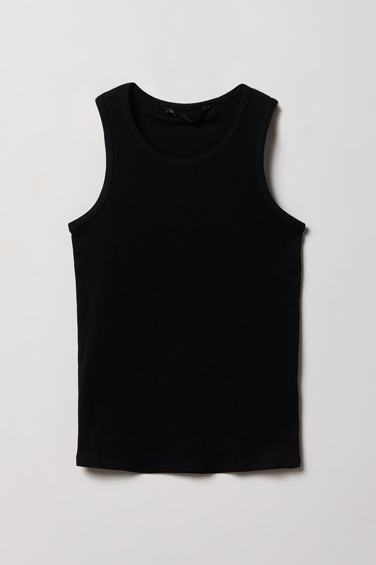 Alt View 2. Boys Ribbed Undershirt (2 Pack) - Black