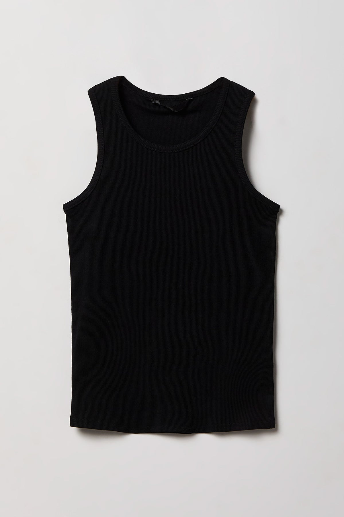 Alt View 4. Boys Ribbed Undershirt (2 Pack) - Black
