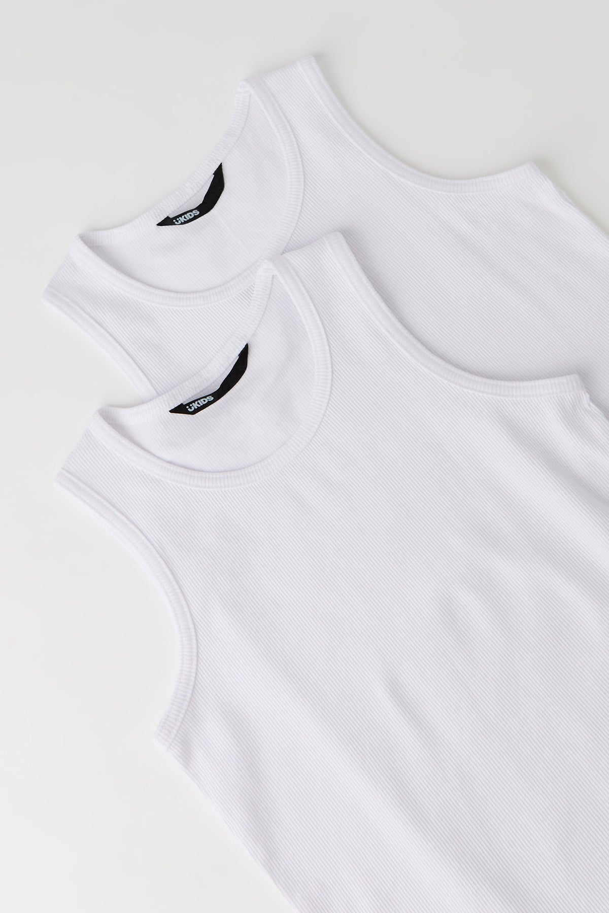 Boys Ribbed Undershirt (2 Pack) - White