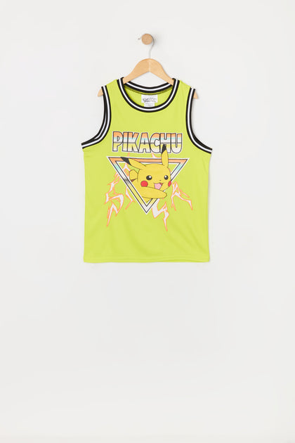 Jersey de basketball à imprimé Pikachu pour garçon