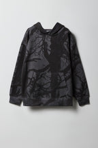 Haut à capuchon en molleton avec motif camouflage pour enfant