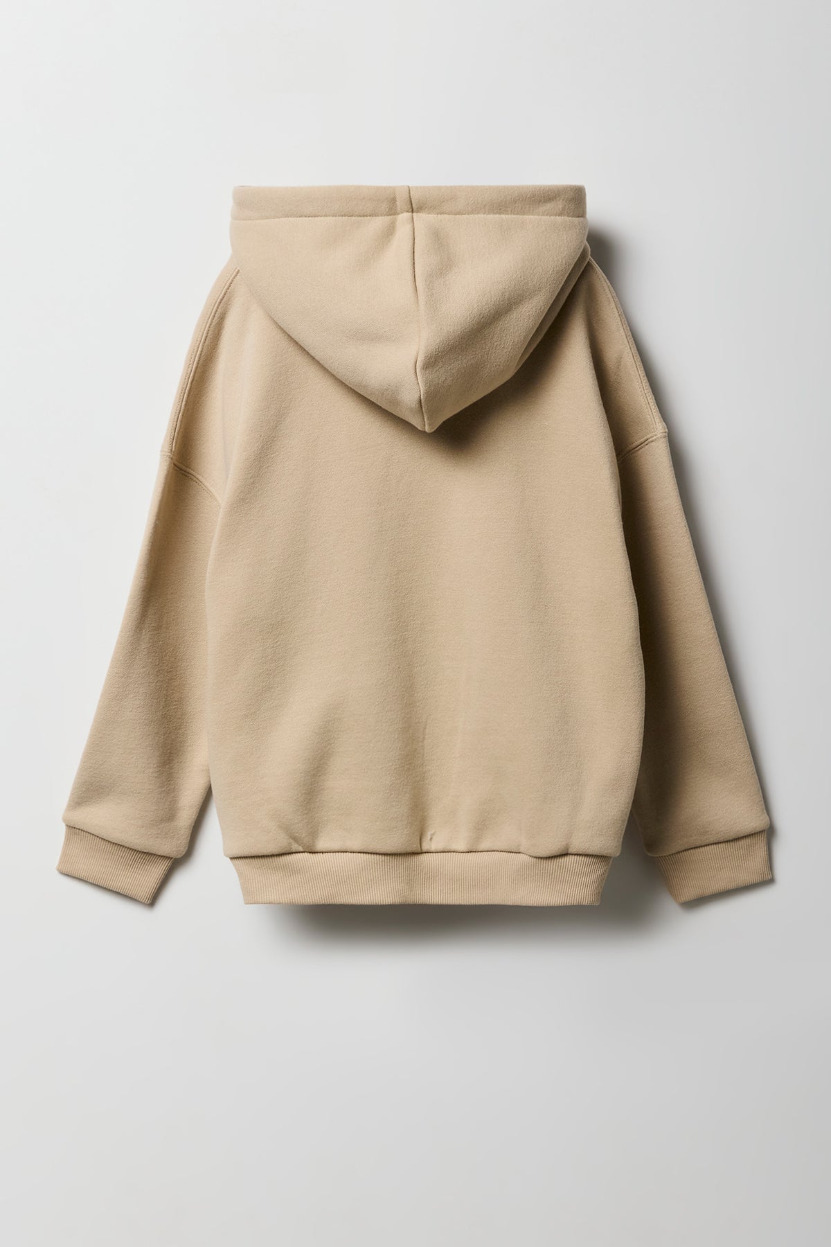 Alt View 2. Kids Premium Heavyweight Fleece Boxy Embossed Hoodie - Natural