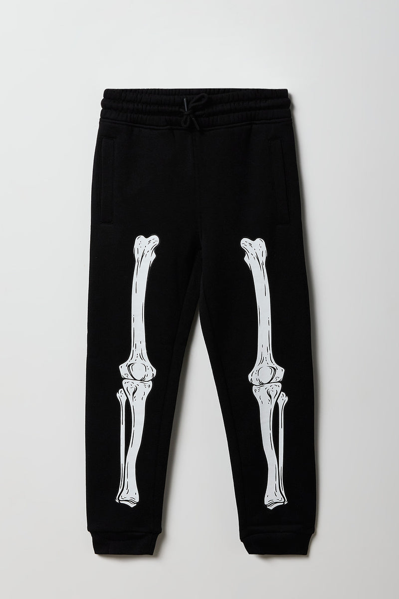 Boys Skeleton Graphic Fleece Jogger