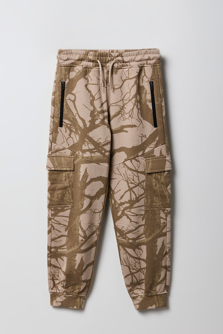 Jogger cargo avec poches à fermeture à glissière pour enfants