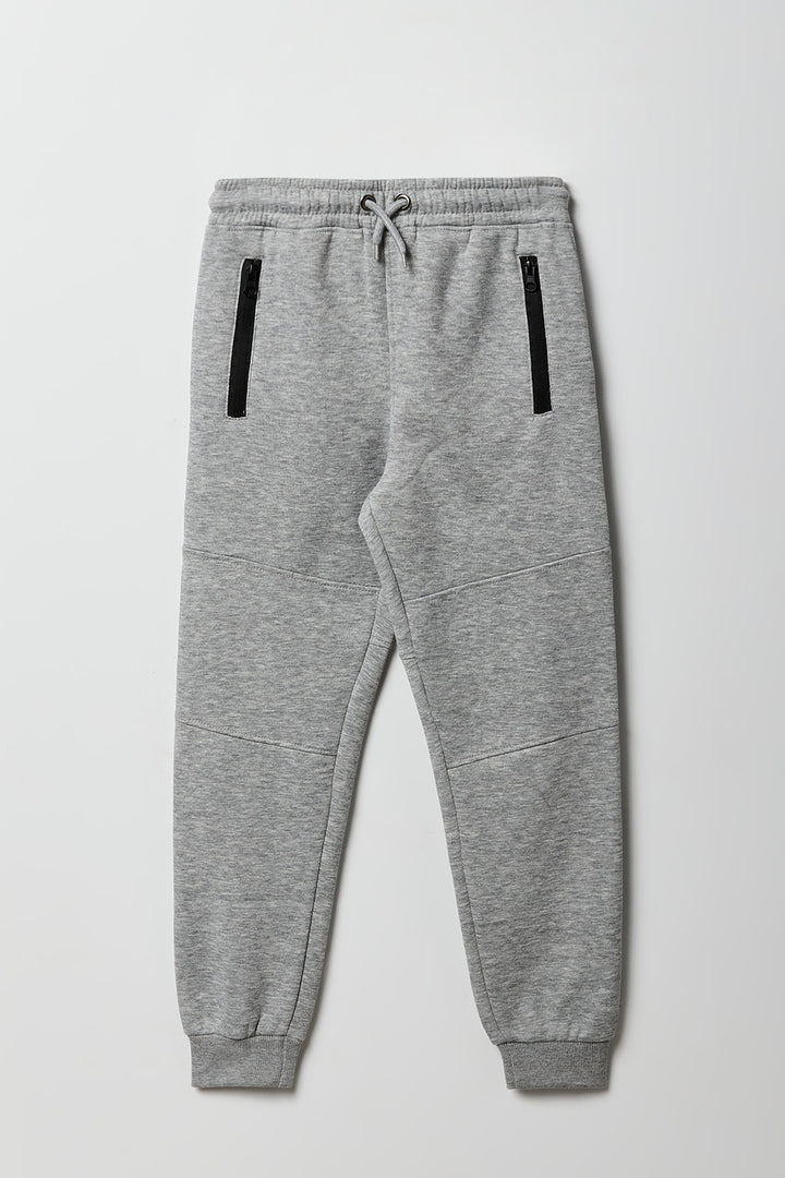Kids Zipper Pocket Fleece Jogger