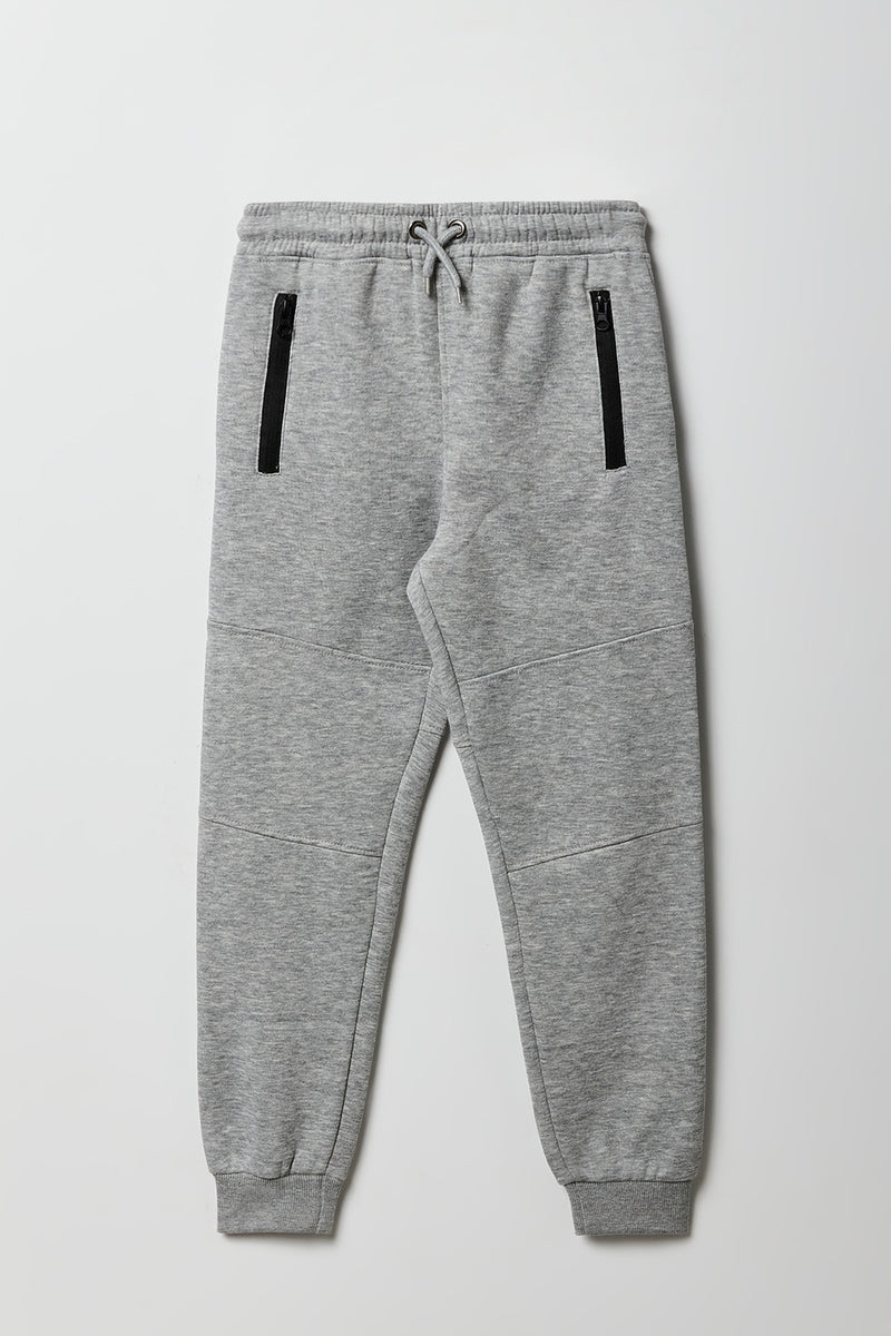 Kids Zipper Pocket Fleece Jogger