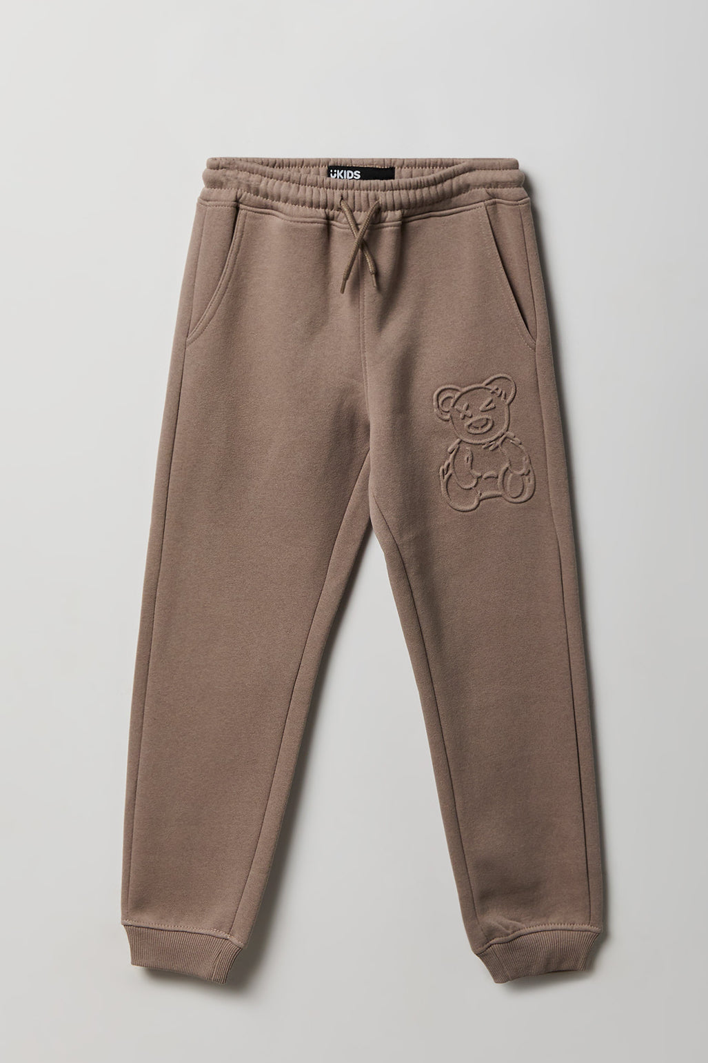 Pantalon d'entraînement en molleton lourd supérieur embossé pour enfant