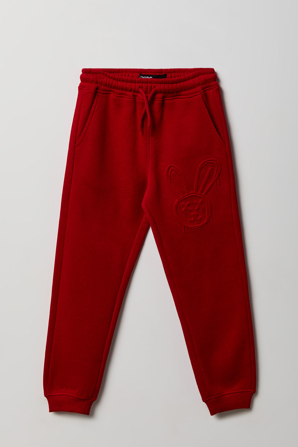 Kids Premium Heavyweight Fleece Embossed Sweatpant - Red