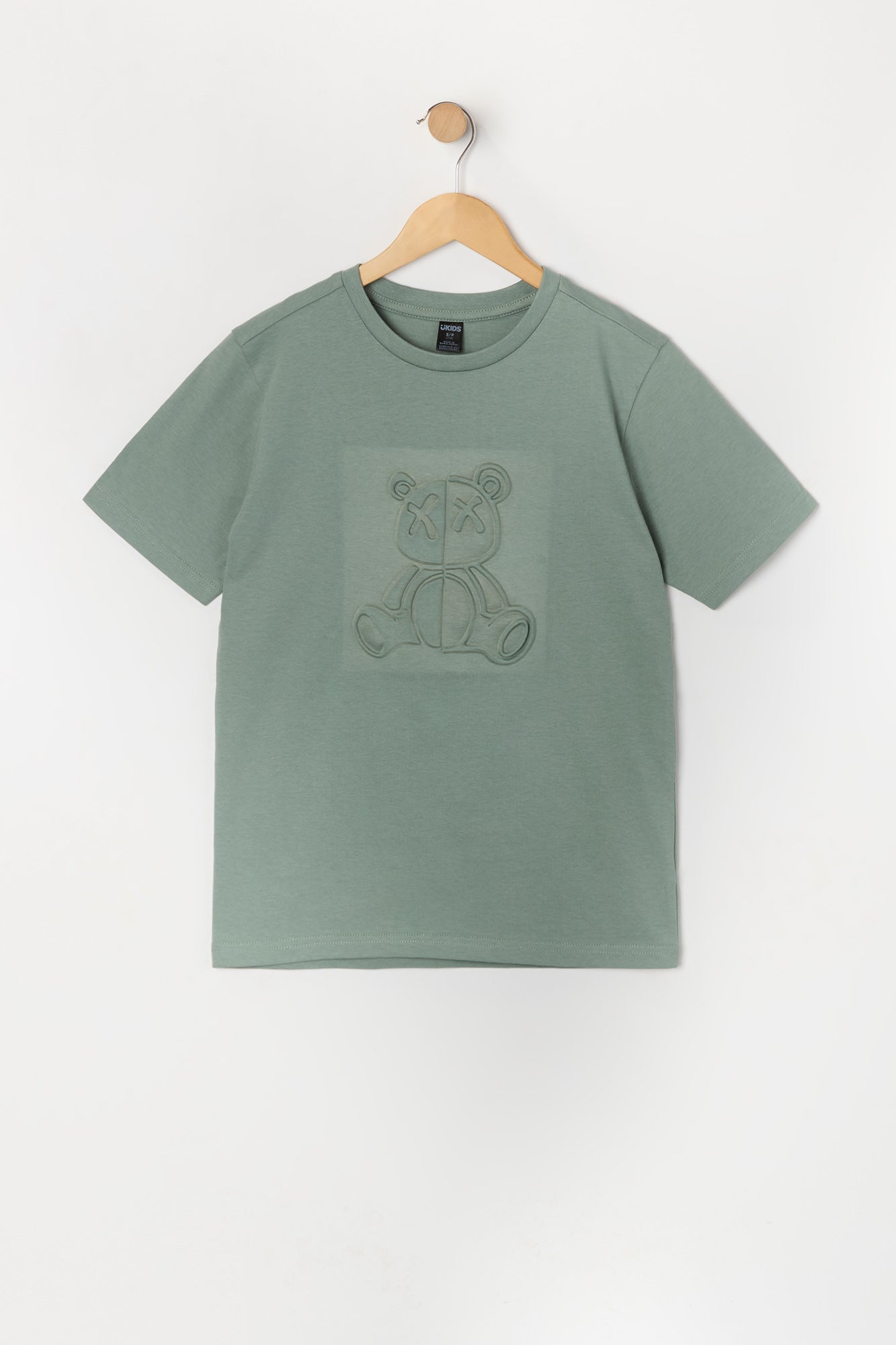 Boys Teddy Bear Embroidered T-Shirt