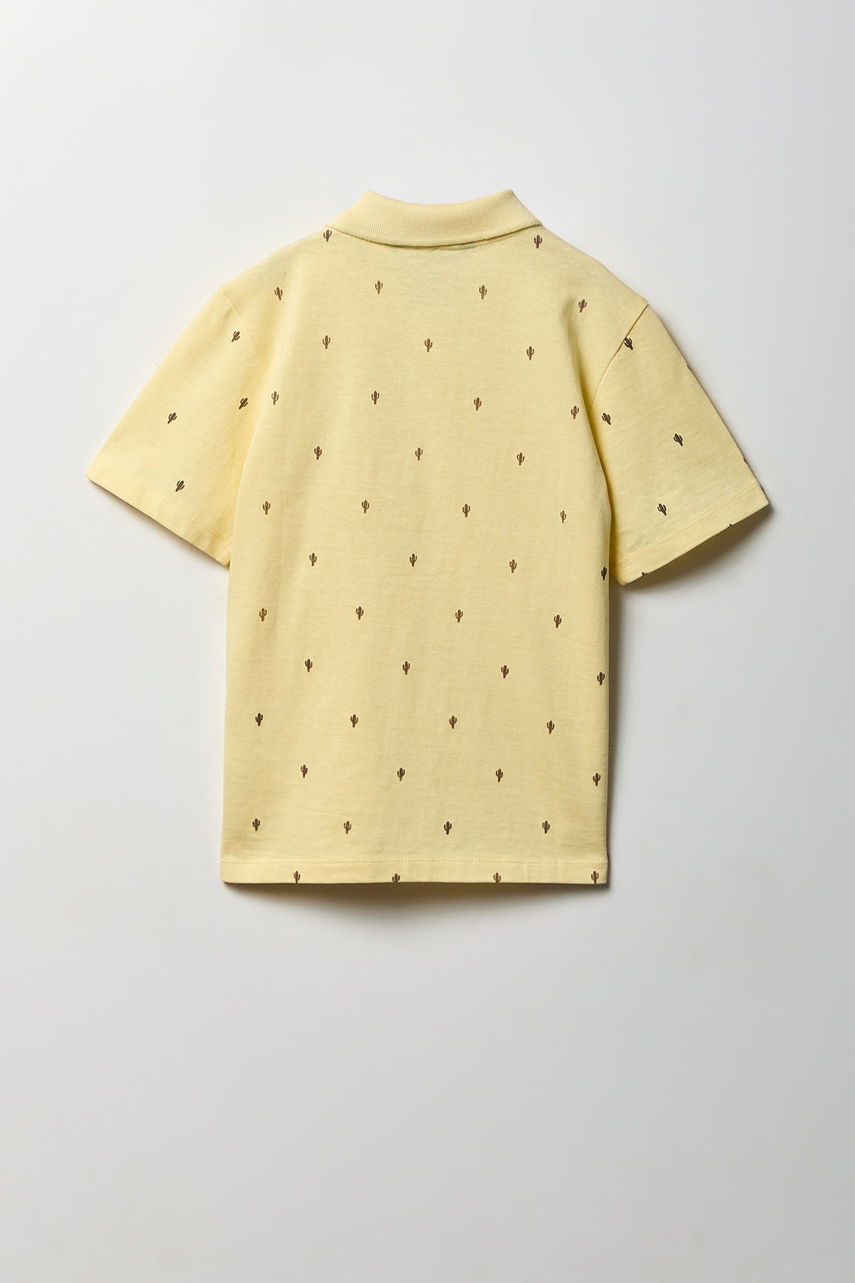 Alt View 2. Boys Printed Polo - Yellow