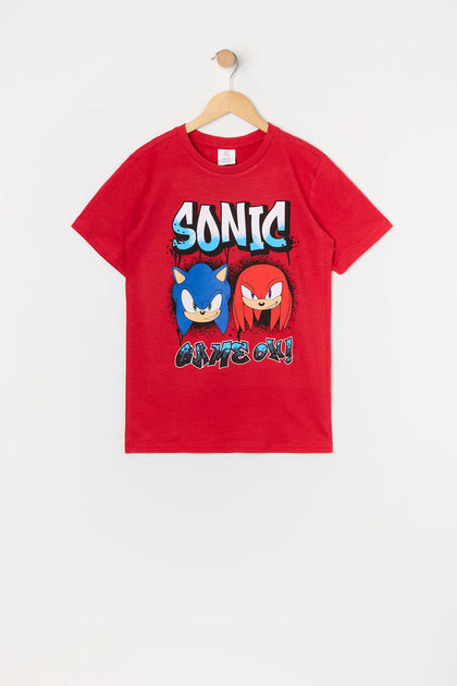 T-shirt à imprimé Sonic and Knuckles pour garçon