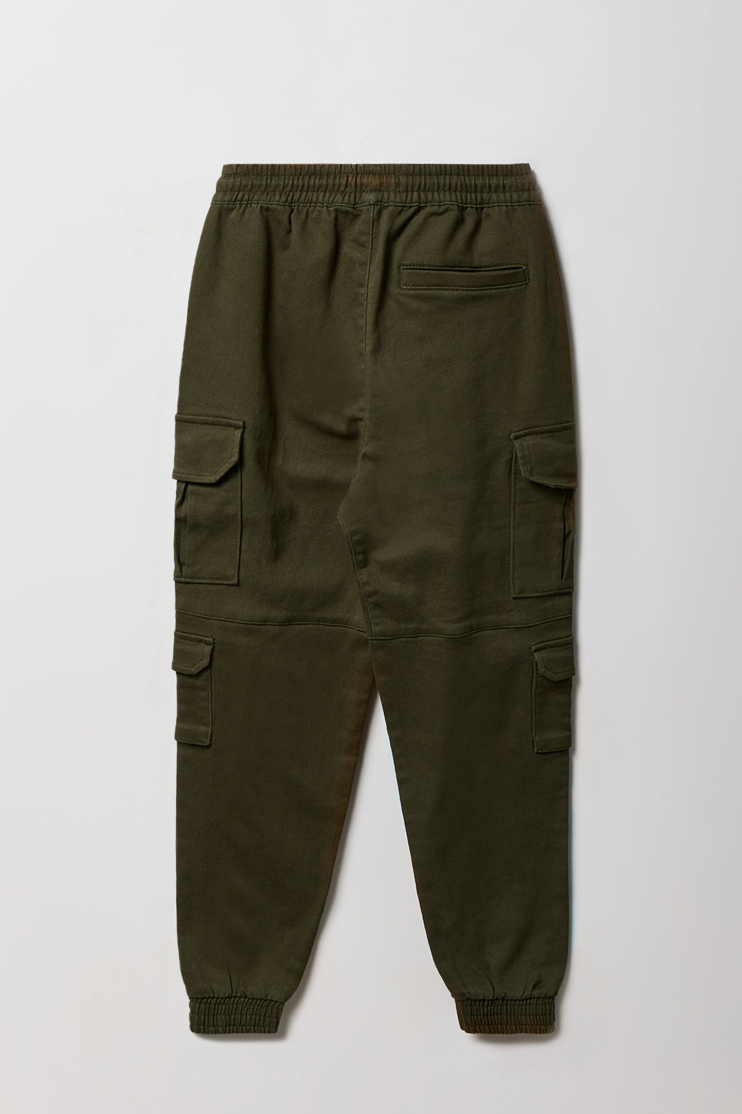 Alt View 2. Boys Multi Pocket Cargo Jogger - Dark Green