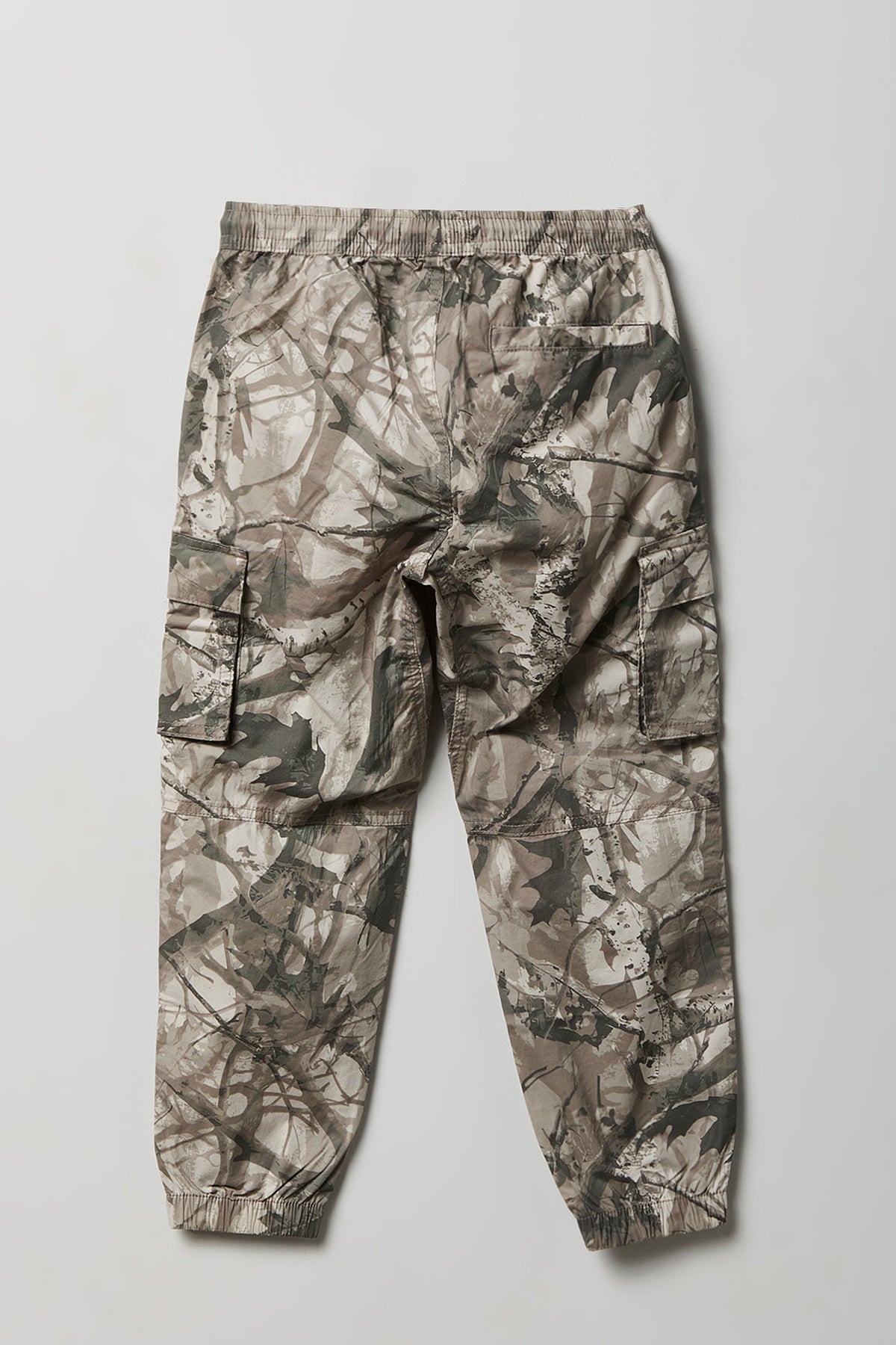 Alt View 2. Boys Poplin Cargo Jogger - Camouflage