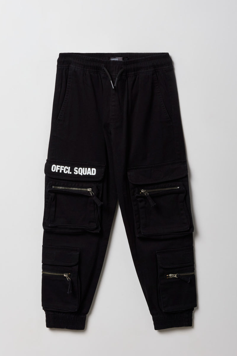 Boys Zip Pocket Cargo Jogger