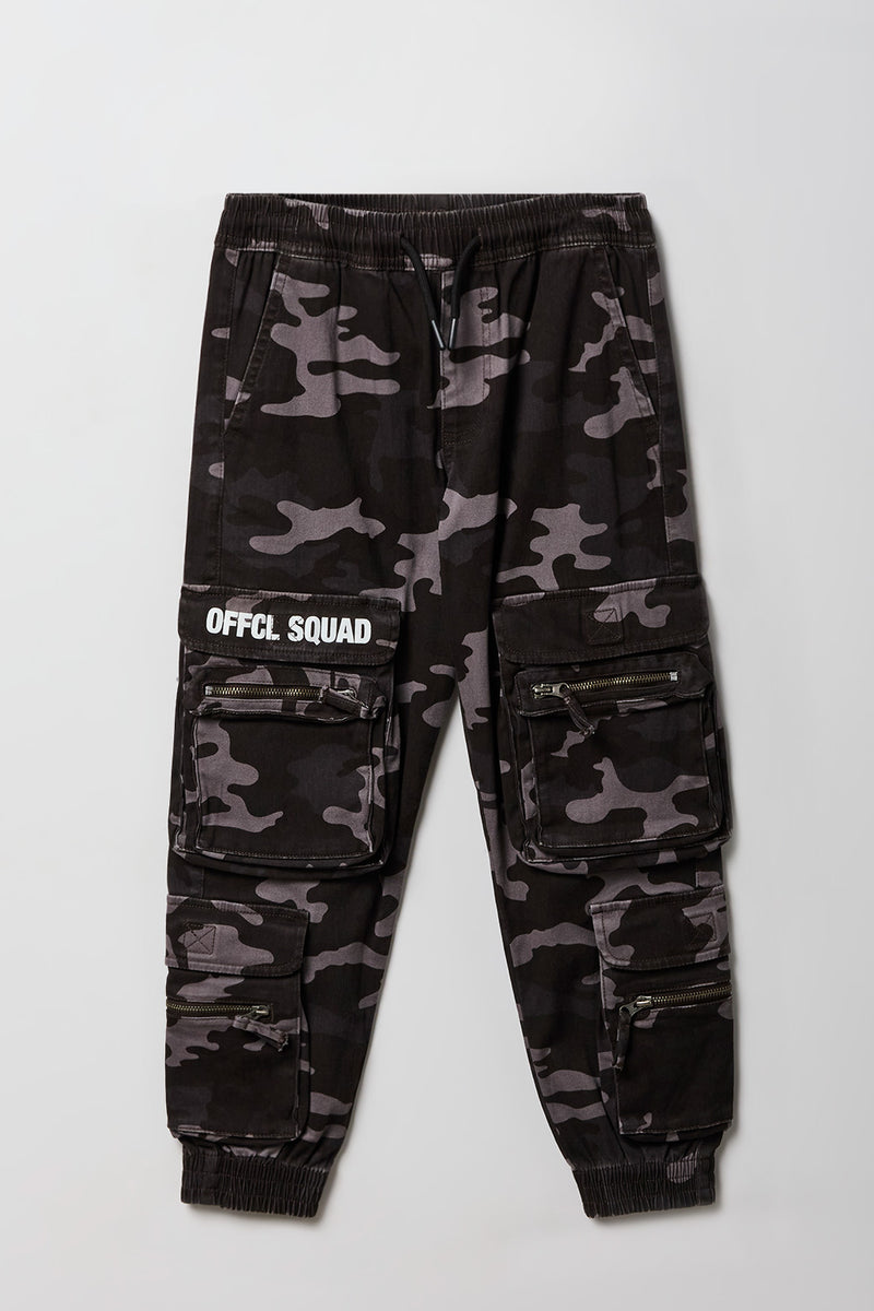 Boys Zip Pocket Cargo Jogger