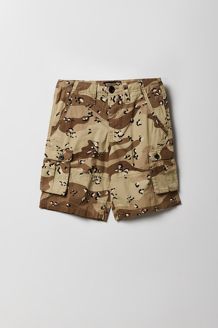 Short cargo avec motif camouflage pour garçon
