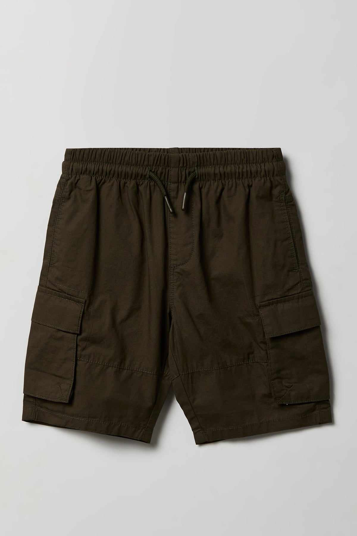 Boys Poplin Cargo Short - Dark Green