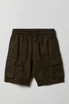 Boys Poplin Cargo Short