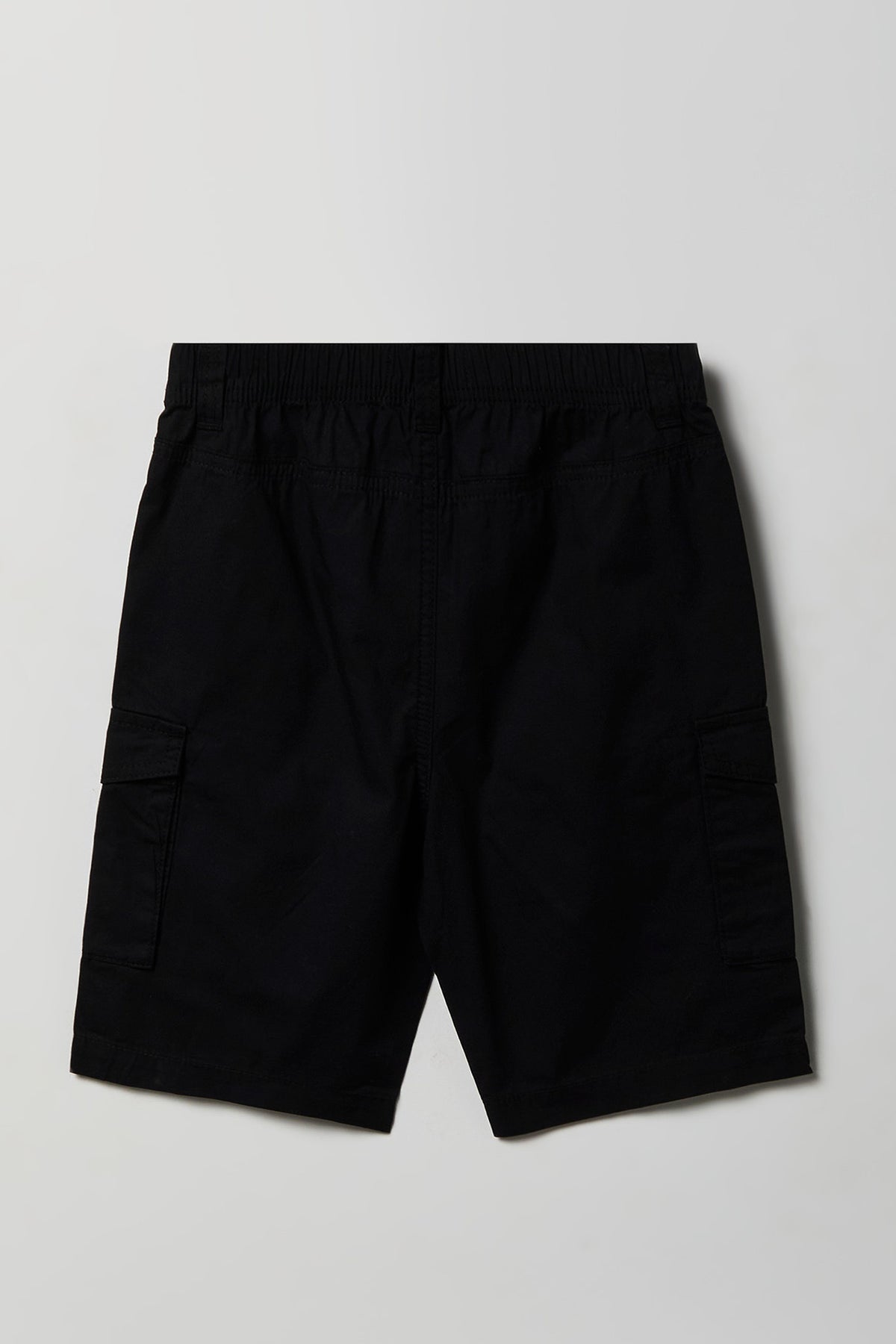 Alt View 2. Boys Poplin Cargo Short - Black