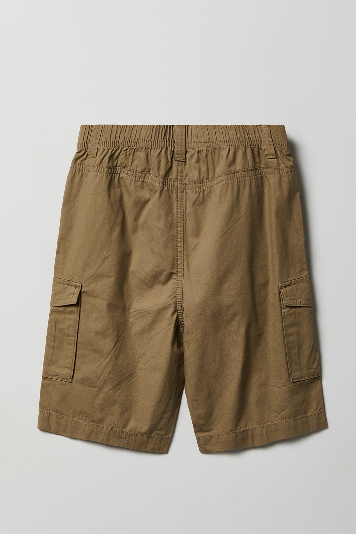 Alt View 2. Boys Poplin Cargo Short - Sand