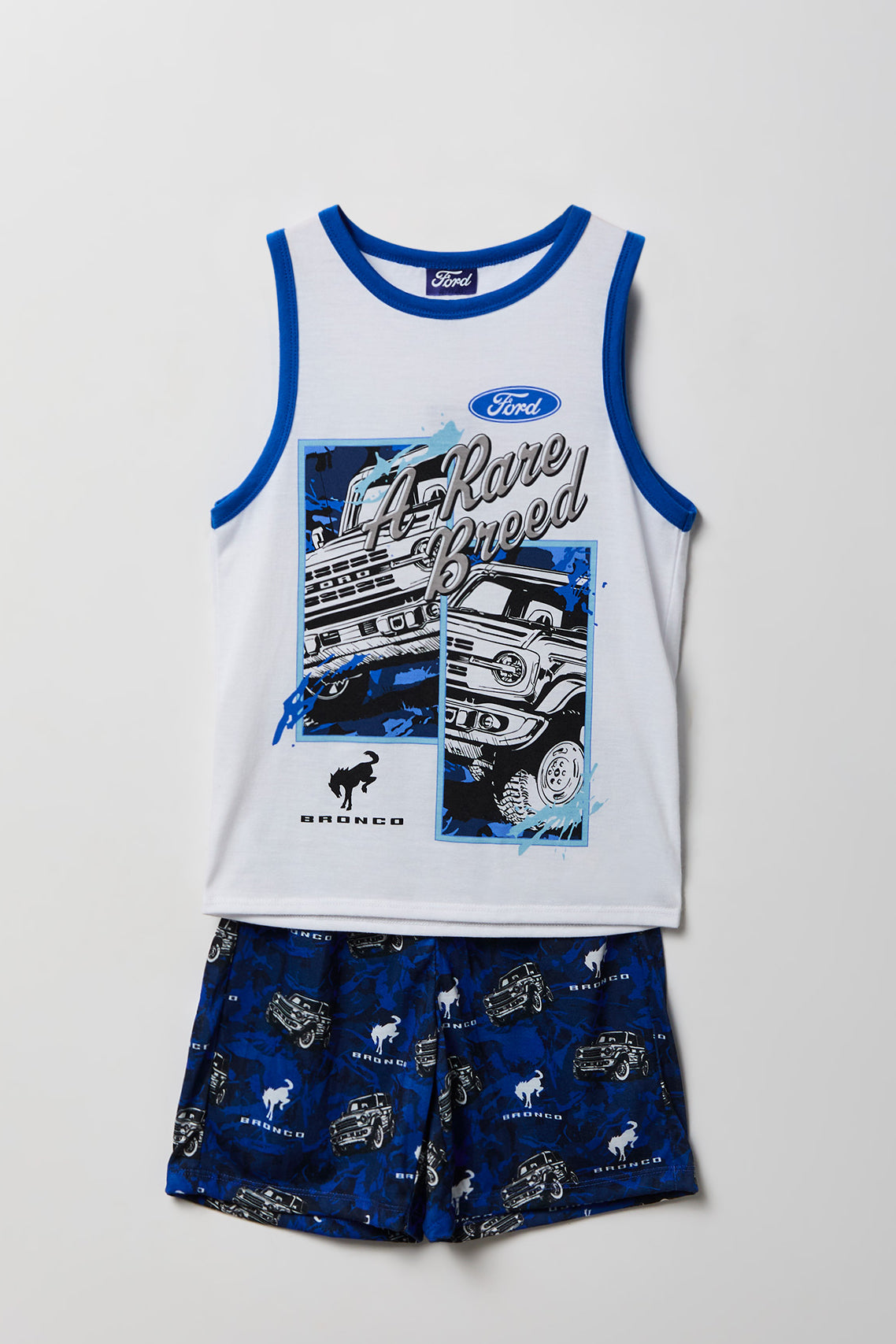 Kids Ford Bronco Tank & Short Pajama Set - Blue