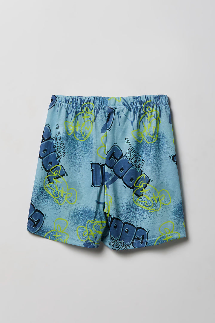Ensemble pyjama 2 pièces bleu marine garçon | La Halle Ensemble pyjama 2 pièces bleu marine garçon | La Halle