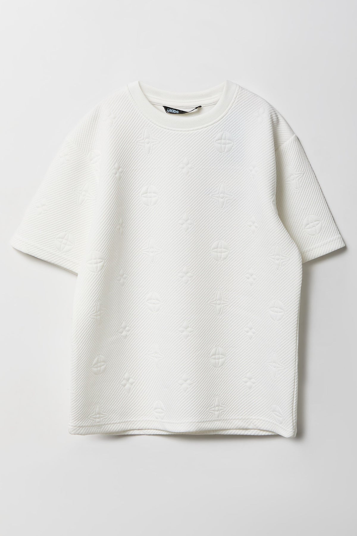 T-shirt en tricot de jacquard à imprimé Status pour garçon
