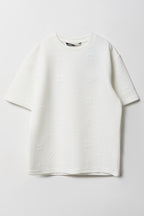 T-shirt en tricot de jacquard à imprimé Status pour garçon