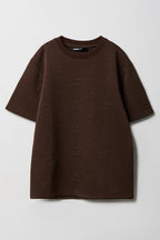 T-shirt en tricot de jacquard à imprimé Status pour garçon
