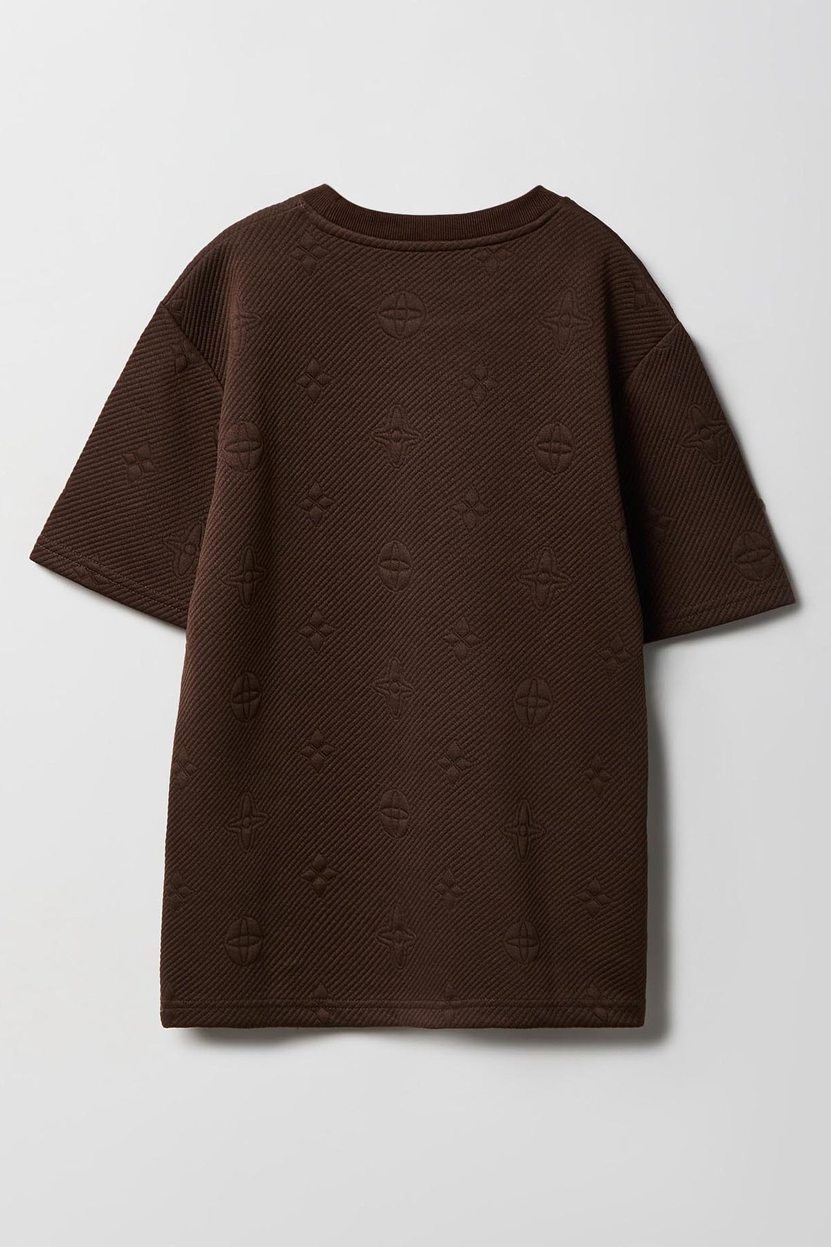 Alt View 2. Boys Status Jaquard Knit T-Shirt - Brown
