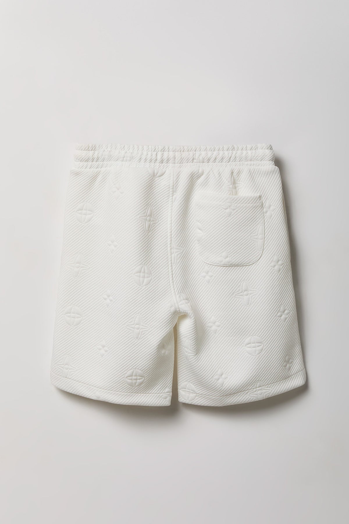 Alt View 2. Boys Status Jacquard Knit Short - White