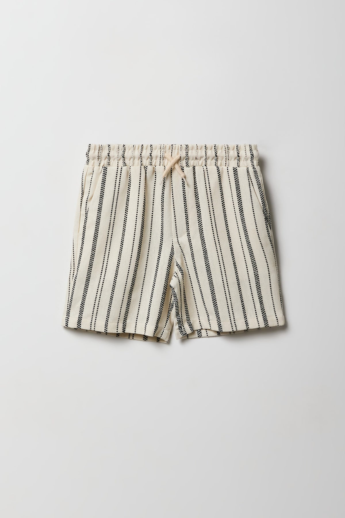 Short texturé rayé à taille coulissante pour garçons