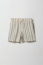 Short texturé rayé à taille coulissante pour garçons