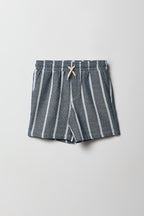 Short texturé rayé à taille coulissante pour garçons