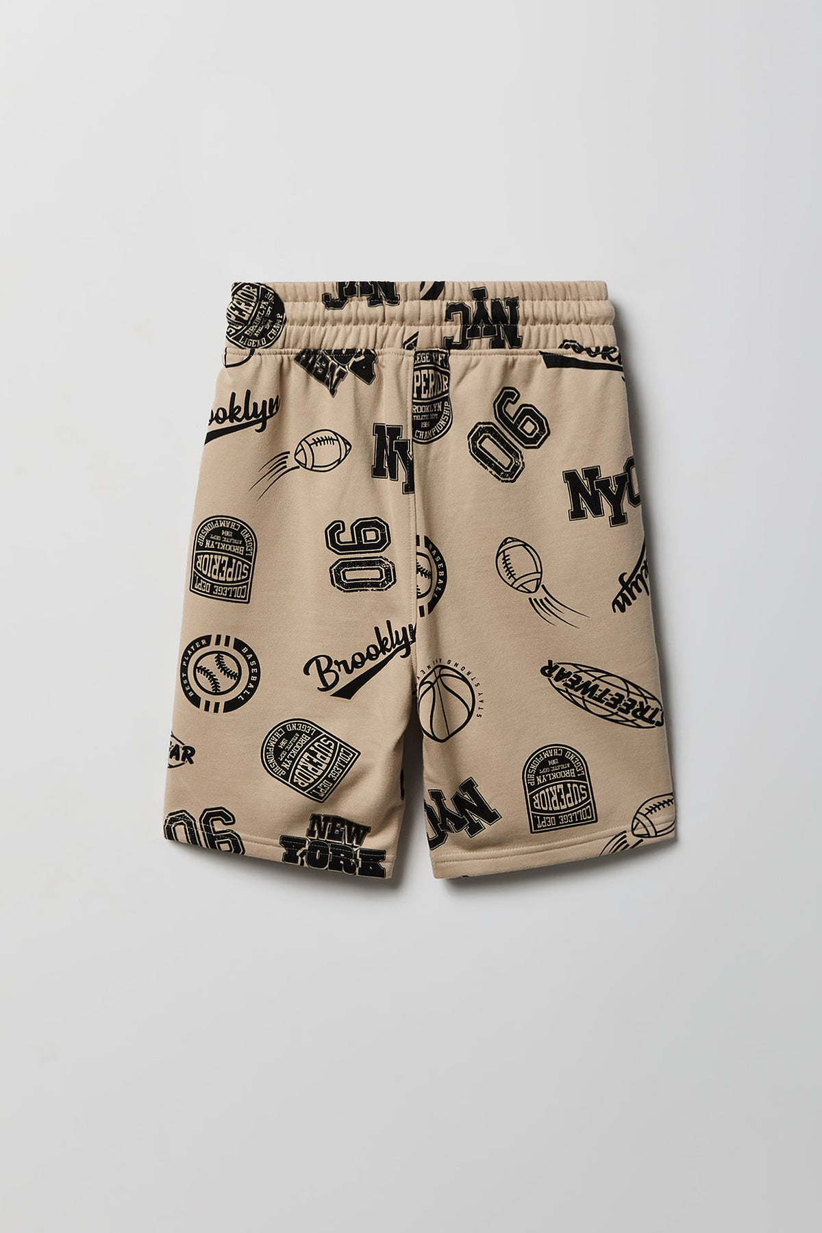 Alt View 2. Boys City Graphic Fleece Short - Natural