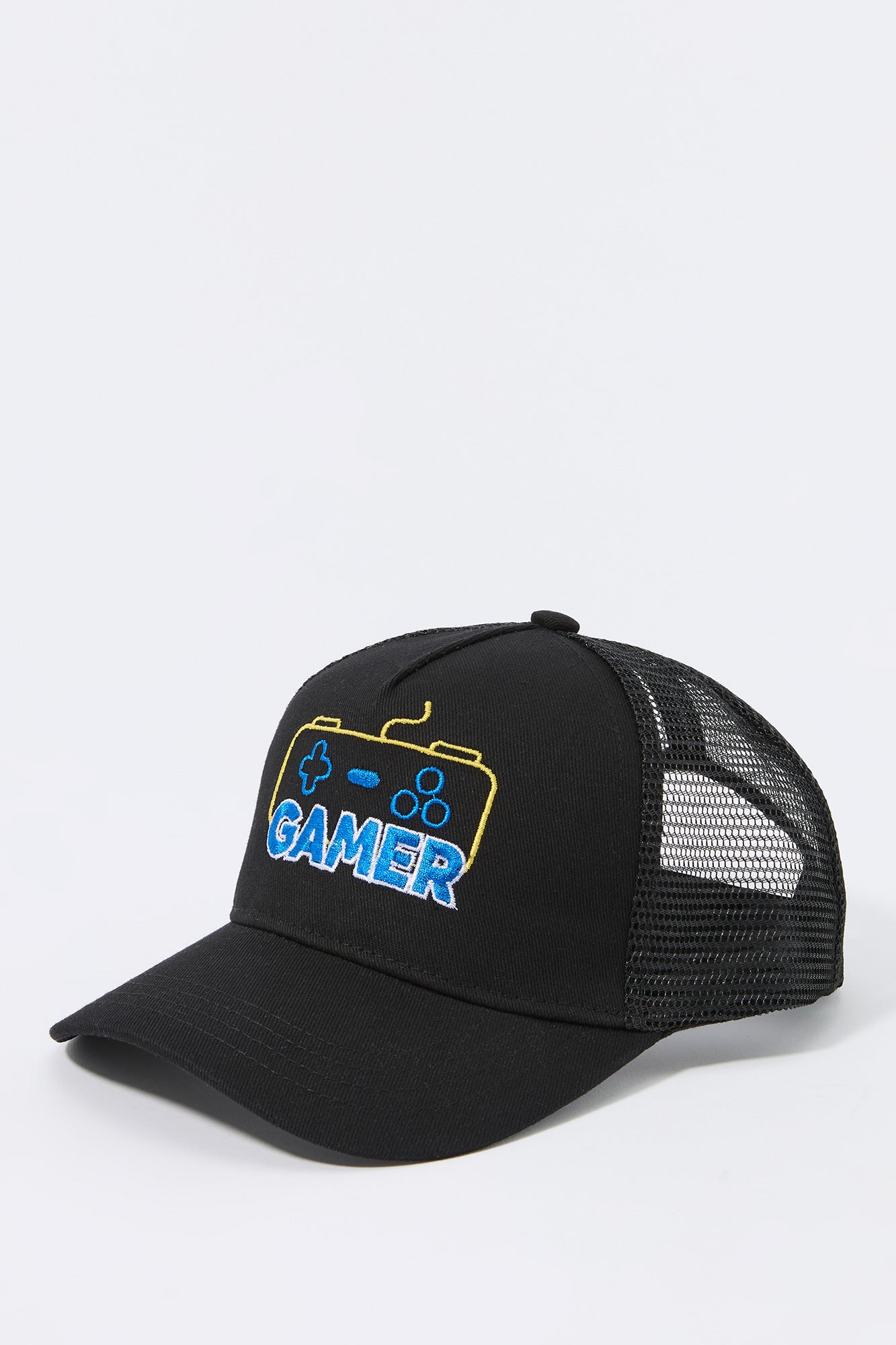 Boys Gamer Chenille Embroidered Mesh Baseball Hat