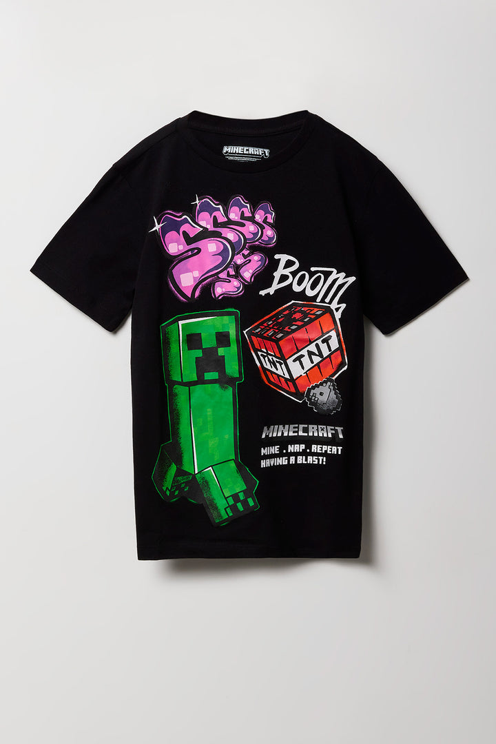 Kids Minecraft Boom Graphic T-Shirt
