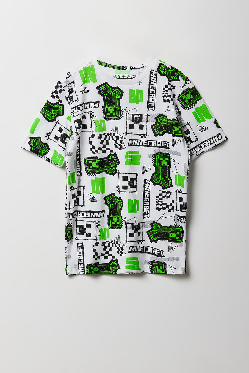 T-shirt à imprimé Minecraft TNT pour enfant