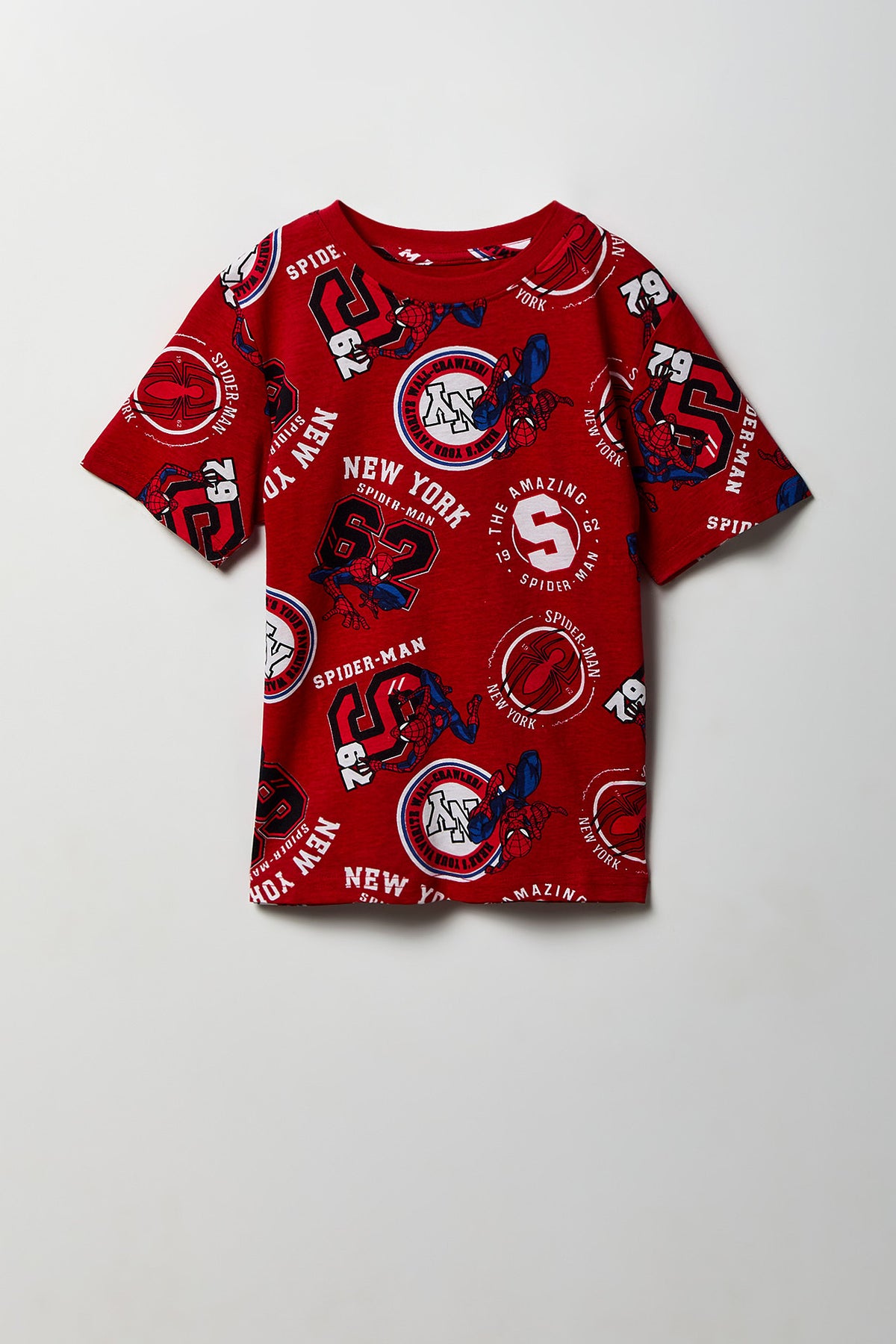 Kids Spider-Man Print T-Shirt - Red