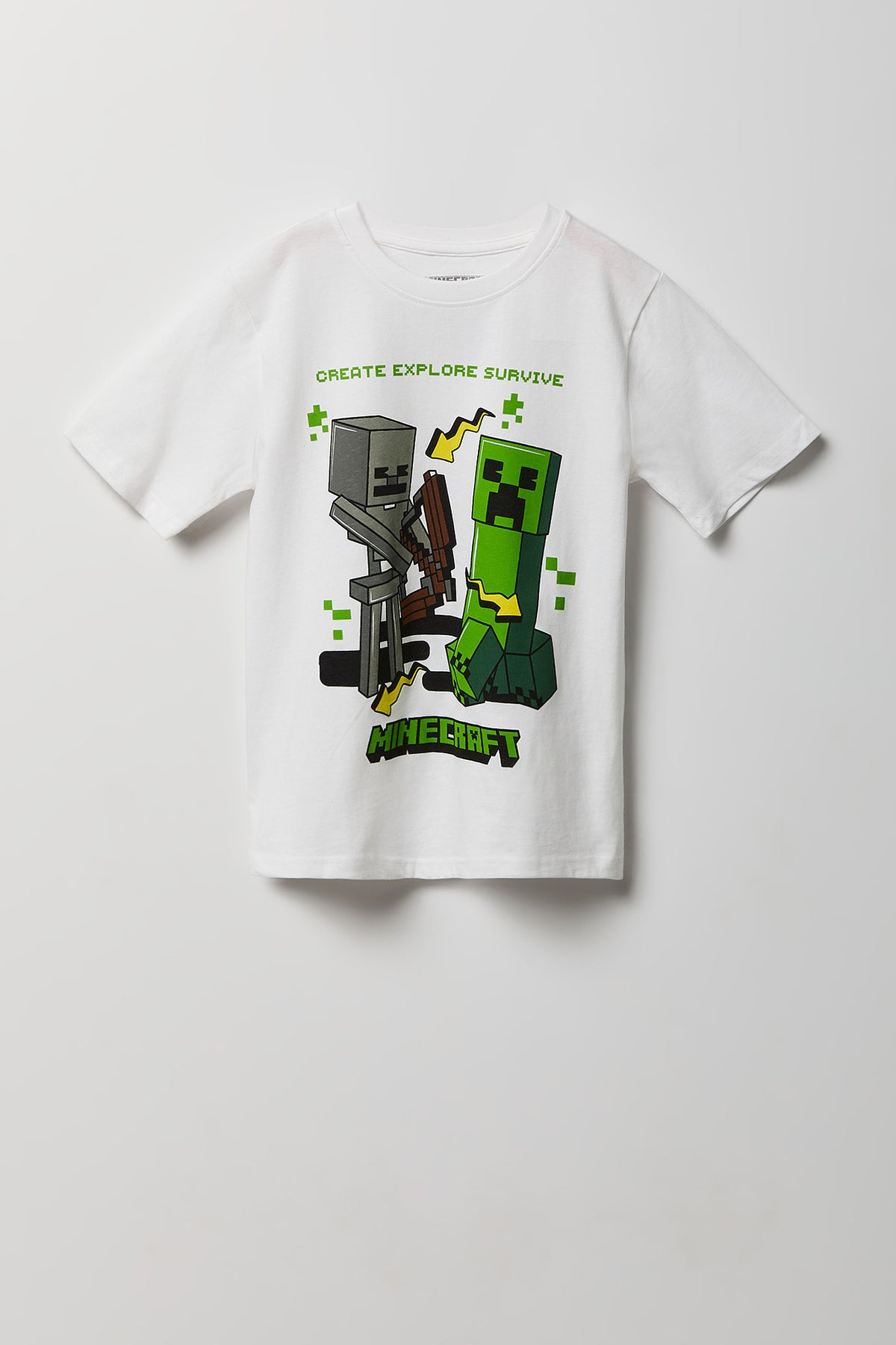 Kids Minecraft Graphic T-Shirt - White