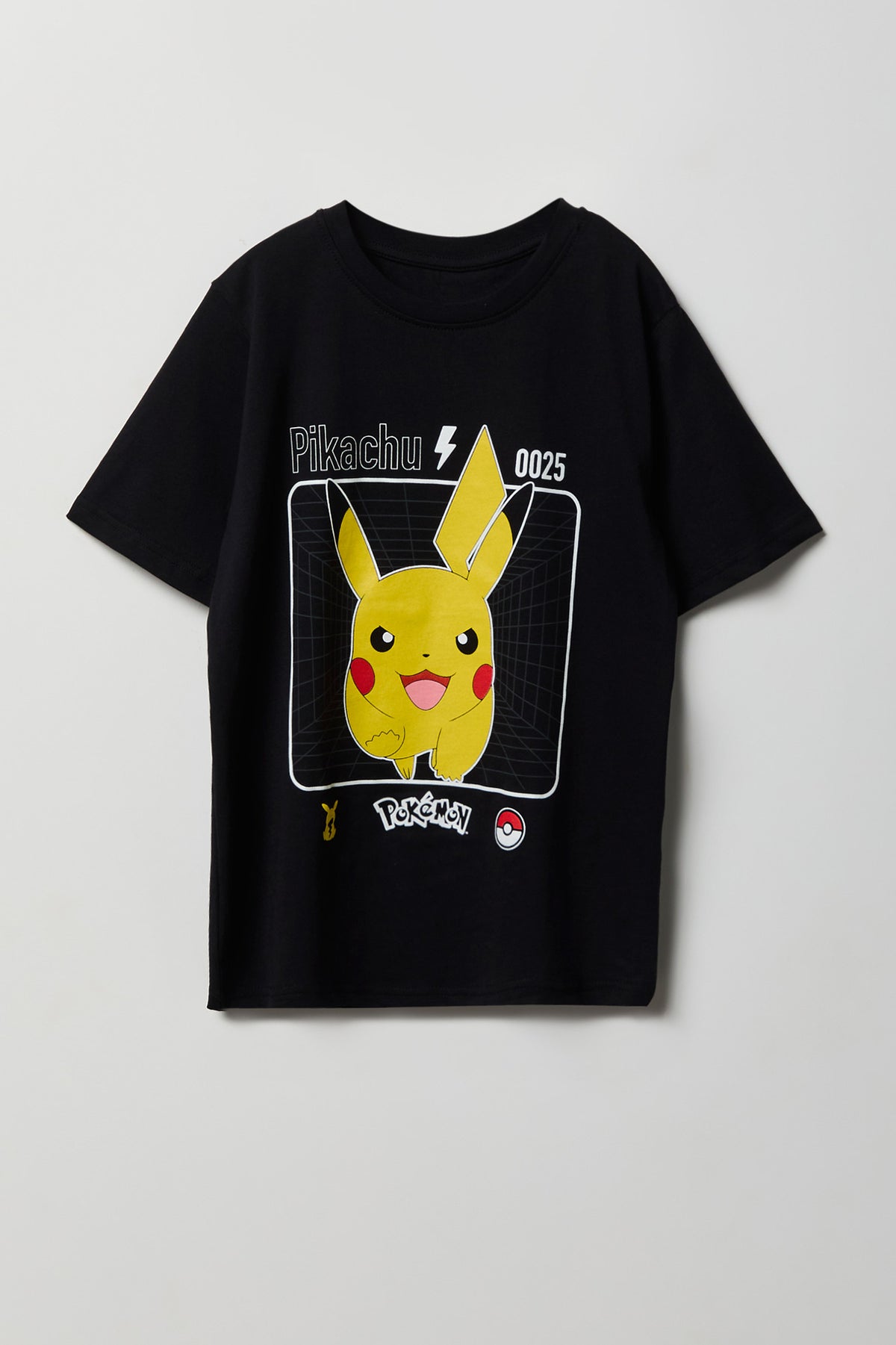 Kids Pikachu Graphic T-Shirt - Black