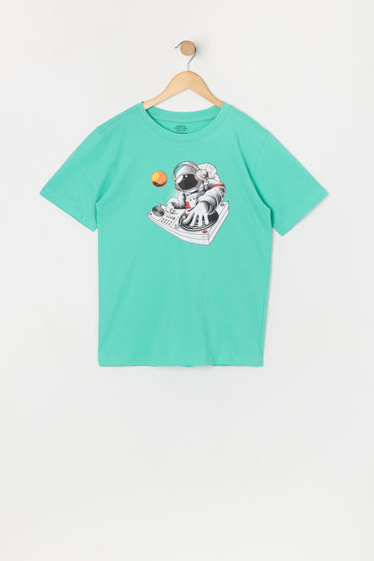 T-shirt à imprimé Astronaut DJ pour garçon