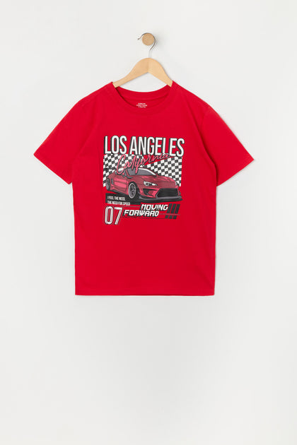 T-shirt à imprimé LA California Racing pour garçon