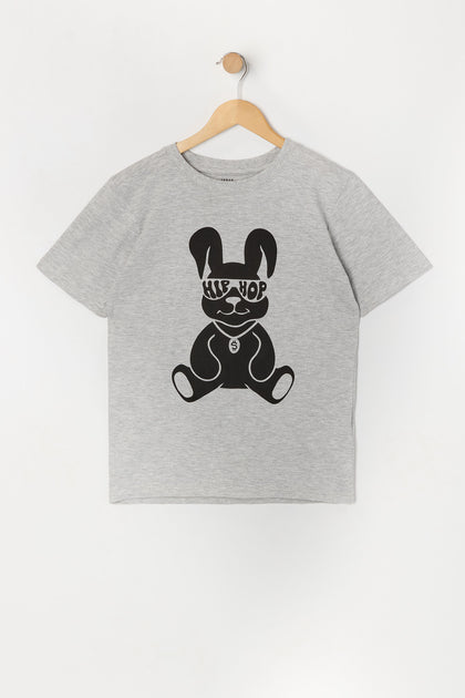 T-shirt à imprimé Hip Hop Bunny pour garçon