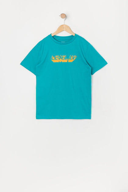 Boys Level Up Graphic T-Shirt