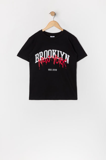 T-shirt à imprimé Brooklyn NY pour garçon